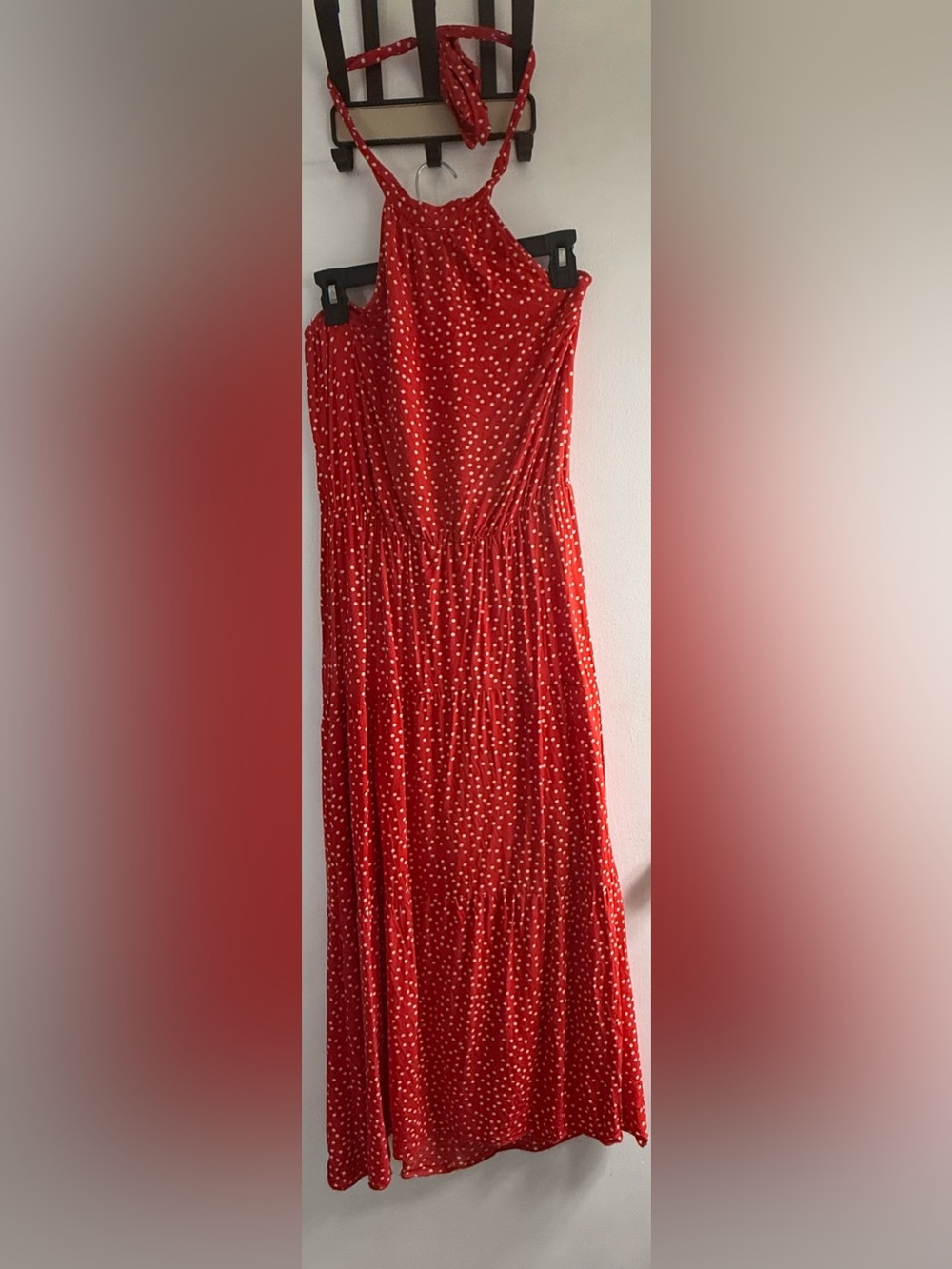 Red Polka Dot Maxi Dress